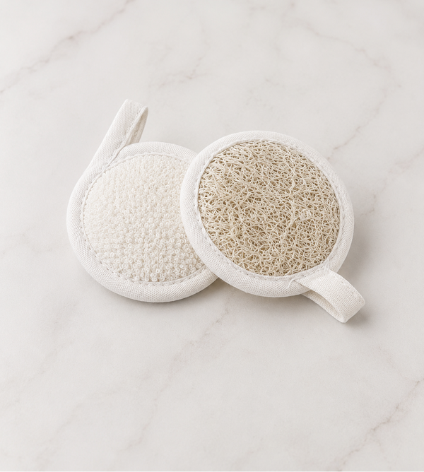 Circular con toalla y loofah ESPONJA