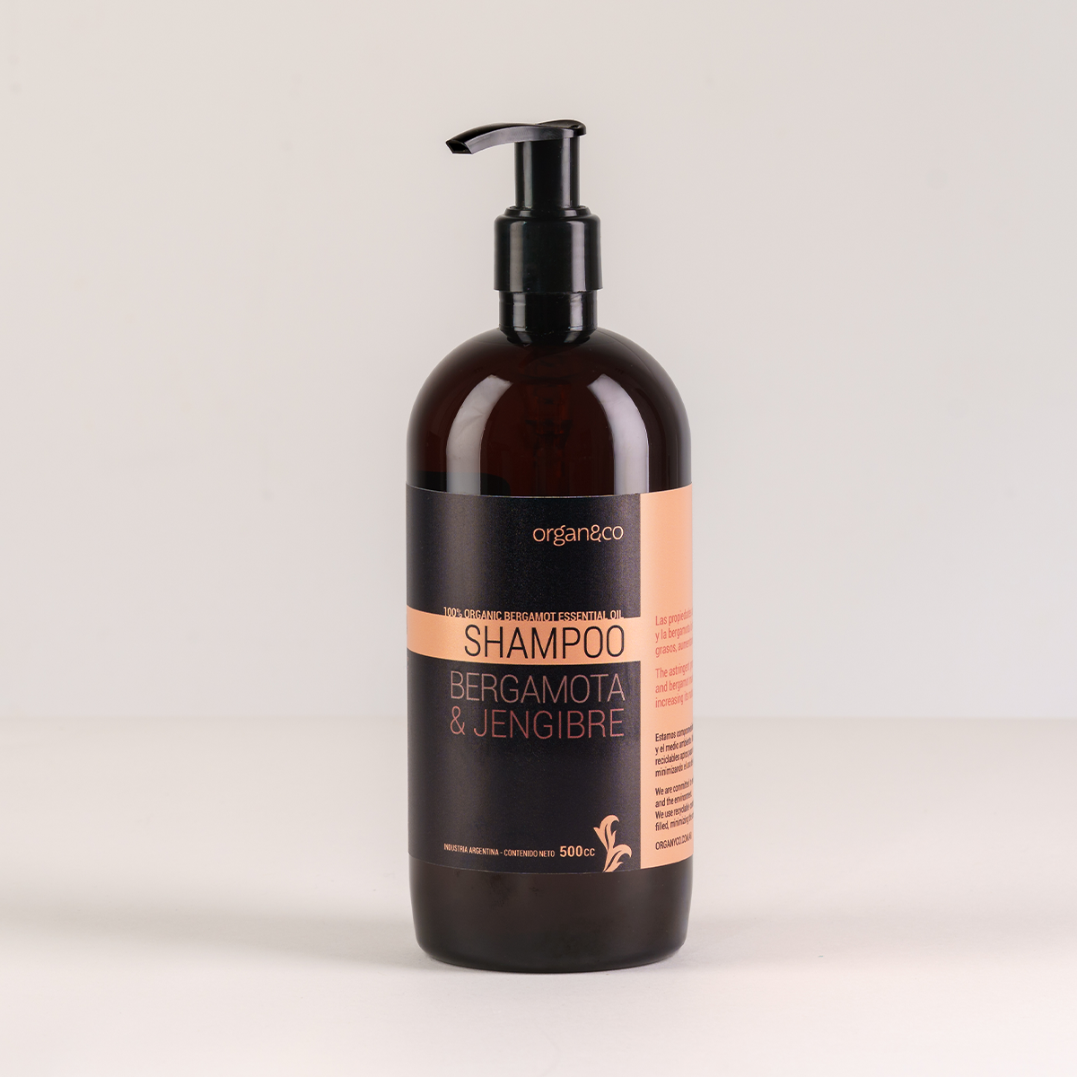 SHAMPOO BERGAMOTA Y JENGIBRE X 500CC